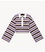 Refined Department Top ladies knitted cropped stripe polo MUSE stripe