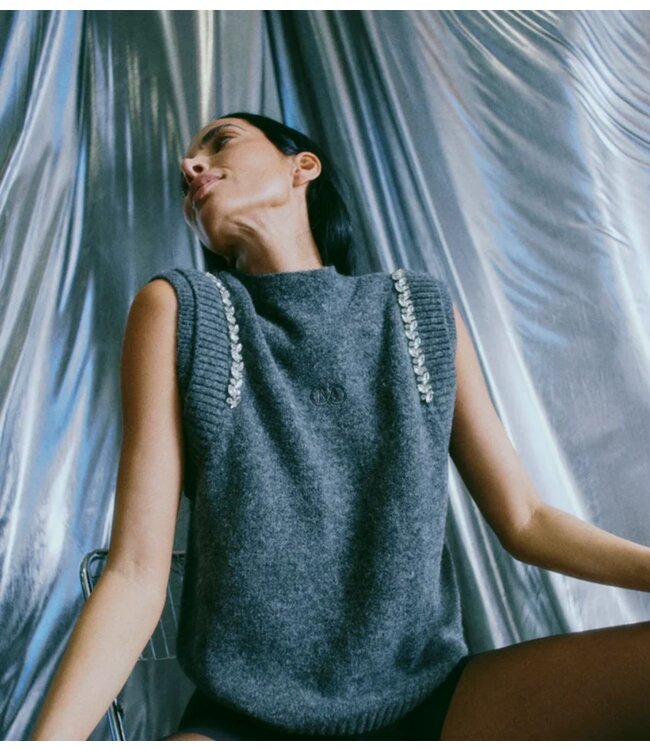 Copenhagen Muse Gilet CMIBRA-WAISTCOAT Dark Grey Melange