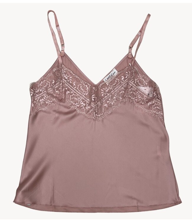 GUUS Top fluid lace tank top pink