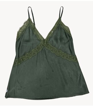 GUUS Top tank top with lace kaki