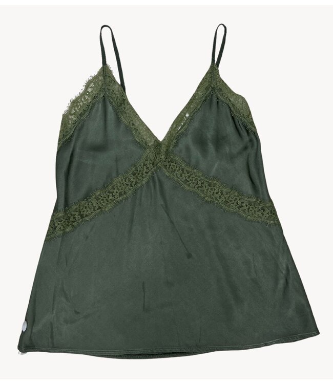 GUUS Top tank top with lace kaki