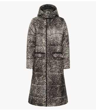 Cream Jas CRGaiagro Long Printed Jacket Licorice Leopard