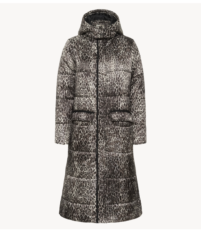 Cream Jas CRGaiagro Long Printed Jacket Licorice Leopard