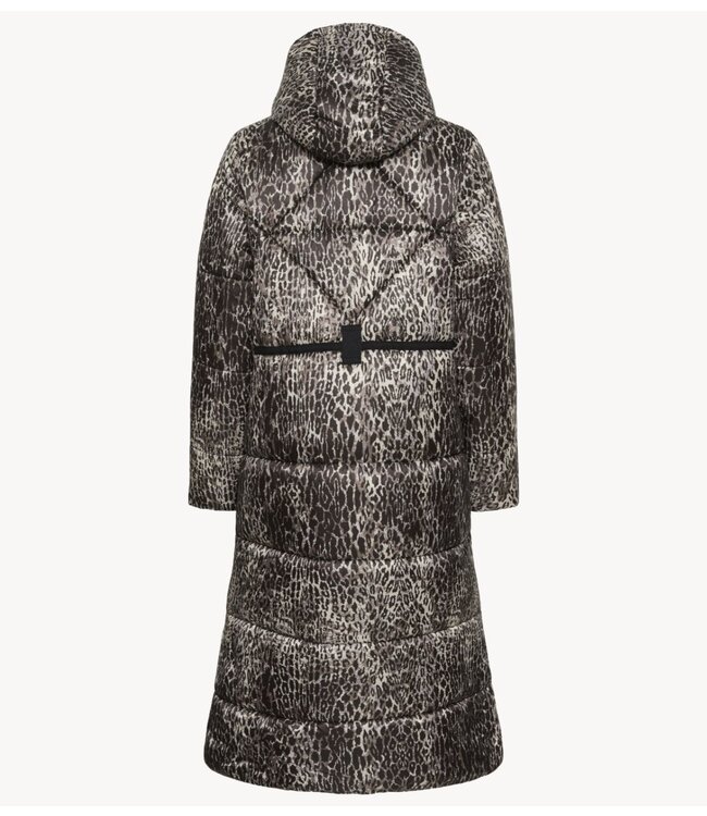 Cream Jas CRGaiagro Long Printed Jacket Licorice Leopard