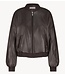 Studio Anneloes Jacket Mayte faux leather bomber espresso