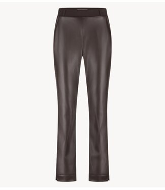 Studio Anneloes Broek Anne faux leather trousers espresso