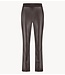 Studio Anneloes Broek Anne faux leather trousers espresso