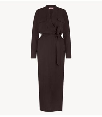 Studio Anneloes Jurk Jette cargo dress espresso