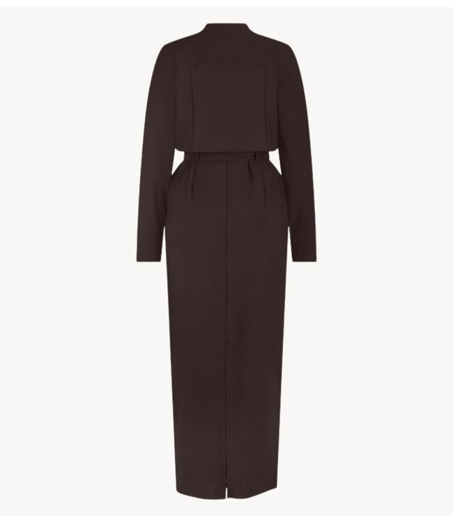 Studio Anneloes Jurk Jette cargo dress espresso