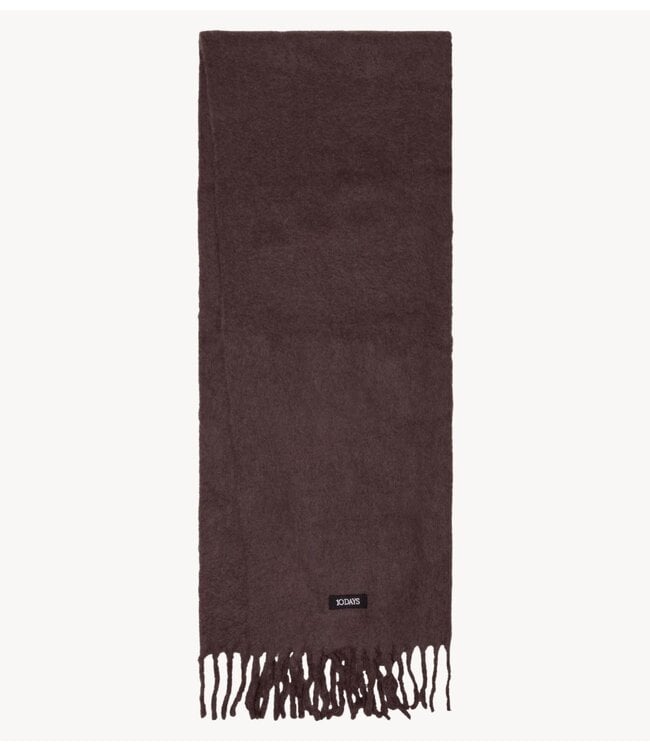 10DAYS Sjaal thick brushed scarf deep wine