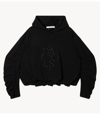 10DAYS Trui pleated balloon hoodie black