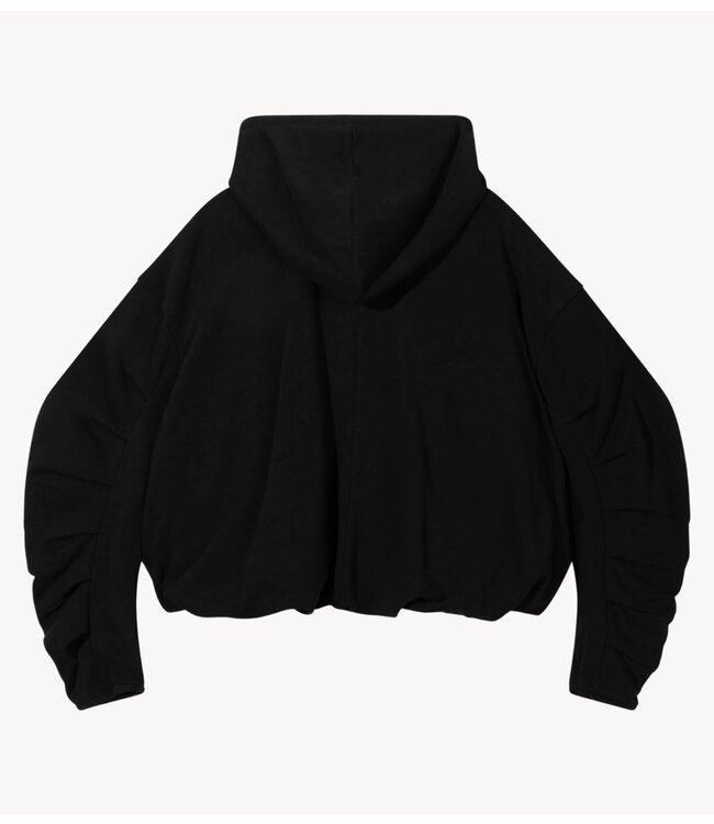 10DAYS Trui pleated balloon hoodie black