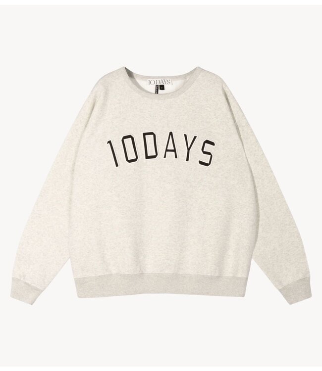 10DAYS Trui statement sweater soft white melee