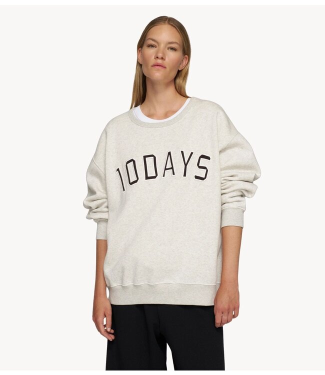 10DAYS Trui statement sweater soft white melee