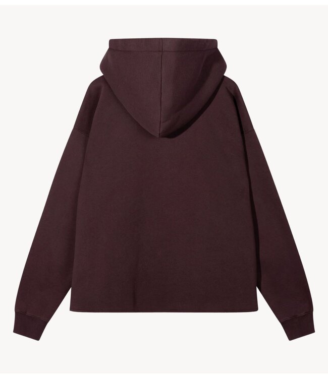 10DAYS Trui statement hoodie embro deep wine