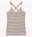10DAYS Top wrapper stripes ecru / wine