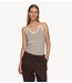 10DAYS Top wrapper stripes ecru / wine