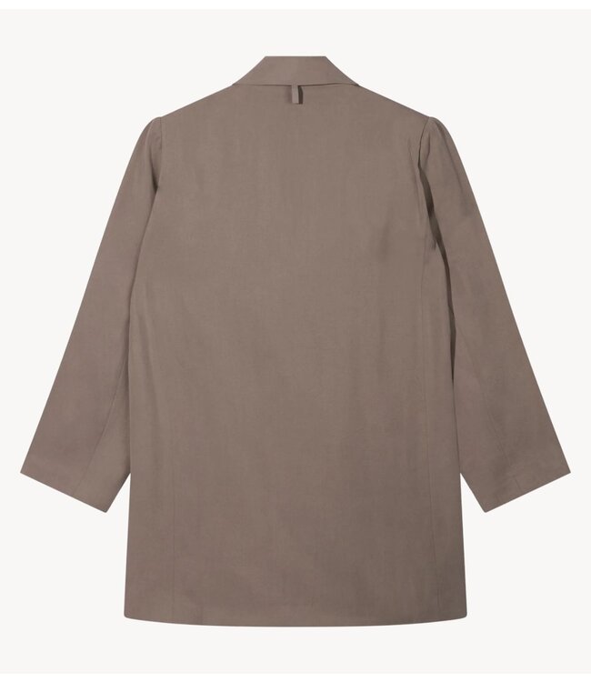 10DAYS Blazer long flowy blazer lyocell moonrock