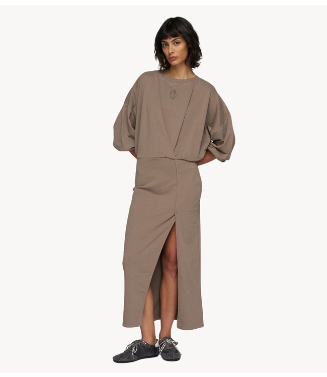 10DAYS Jurk maxi gathering dress moonrock