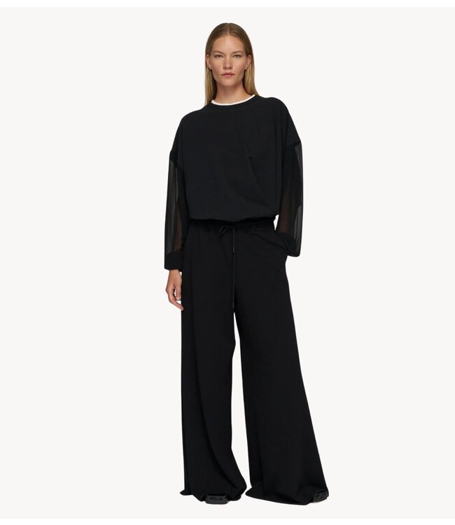10DAYS Broek wide leg pants crepe black
