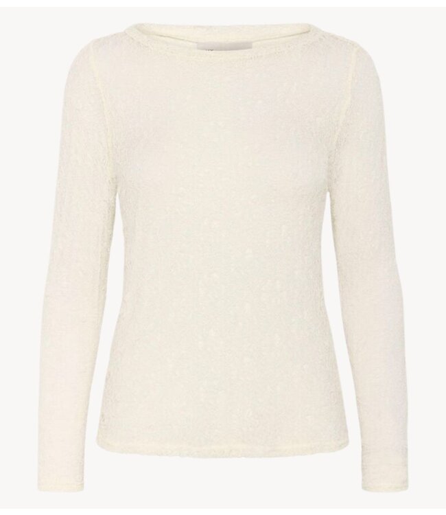 My Essential Wardrobe Blouse MWRita Boatneck LS Blouse Snow White