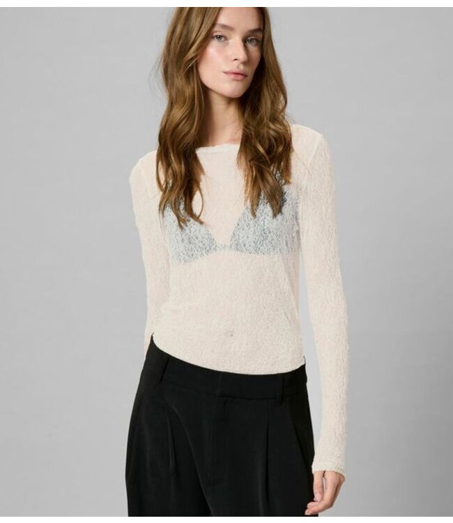 My Essential Wardrobe Blouse MWRita Boatneck LS Blouse Snow White