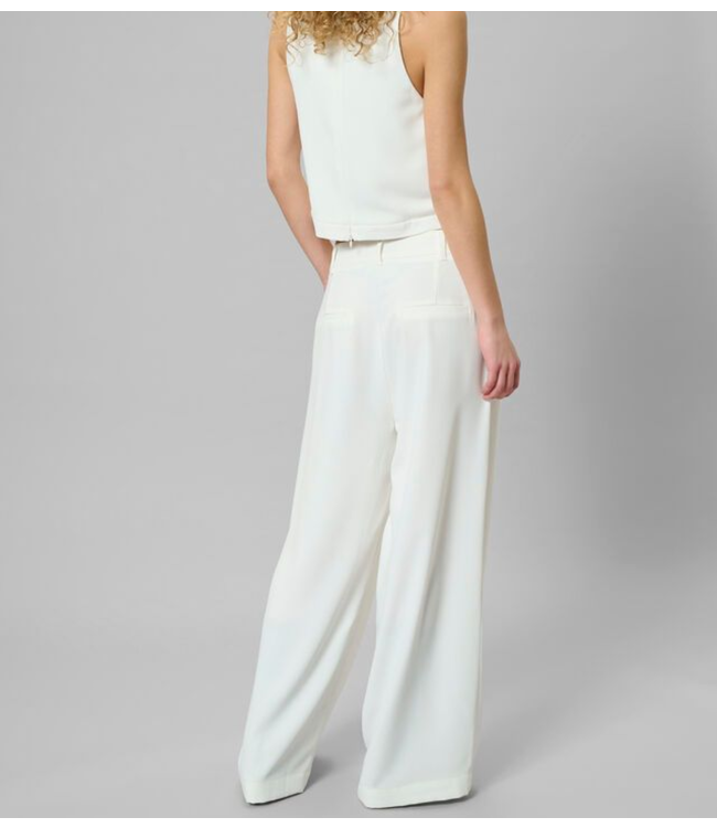 My Essential Wardrobe Broek MWMille High Wide Pant Snow White Long
