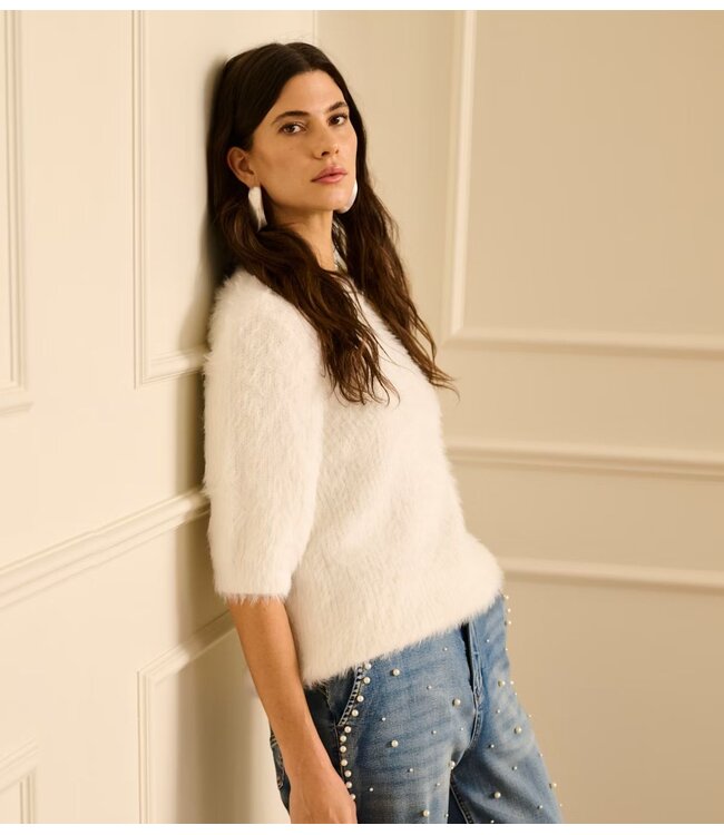 Cream Trui CRLini knit pullover snow white
