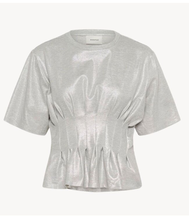 Gestuz T-shirt GZPamila tee LGM / Silver glitter