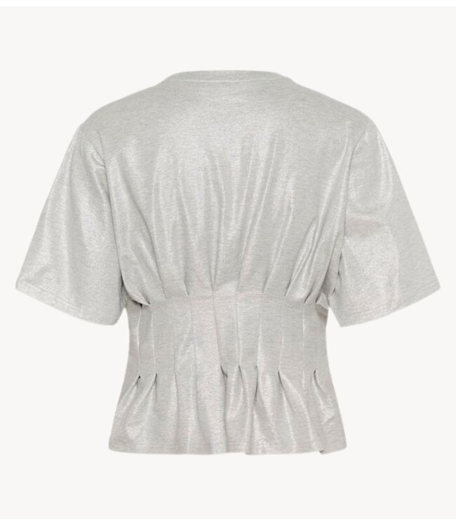 Gestuz T-shirt GZPamila tee LGM / Silver glitter