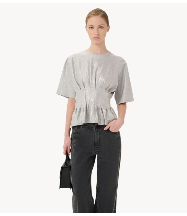 Gestuz T-shirt GZPamila tee LGM / Silver glitter