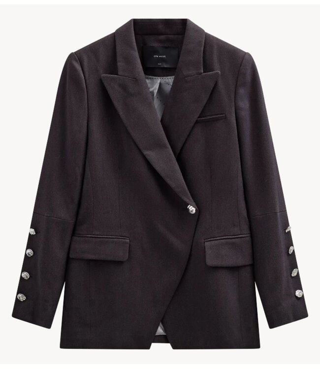 Copenhagen Muse Blazer CMTAILOR-BLAZER Black w. Dark Grey Melange