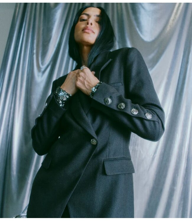 Copenhagen Muse Blazer CMTAILOR-BLAZER Black w. Dark Grey Melange