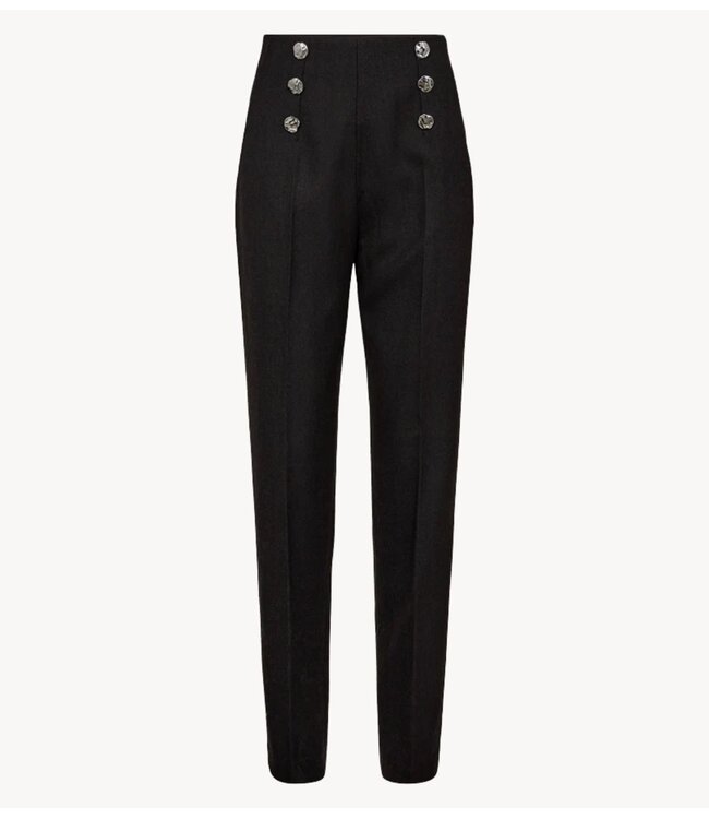 Copenhagen Muse Broek CMTAILOR-PANTS Black w. Dark Grey Melange