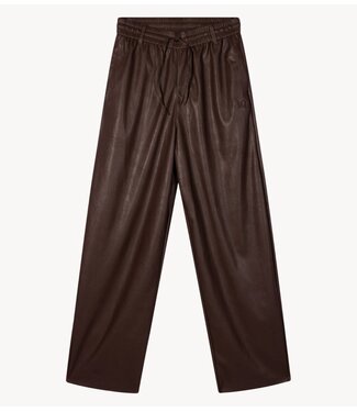 10DAYS Broek faux leather pants deep wine