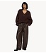 10DAYS Broek faux leather pants deep wine