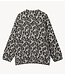 10DAYS Vest knit cardigan leopard soft white melee