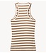 10DAYS Top tank top rin stripes ecru/suede