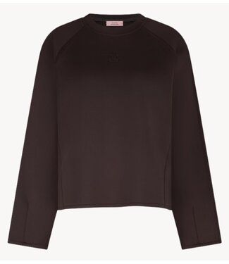 Studio Anneloes Trui Djoeke scuba sweater espresso
