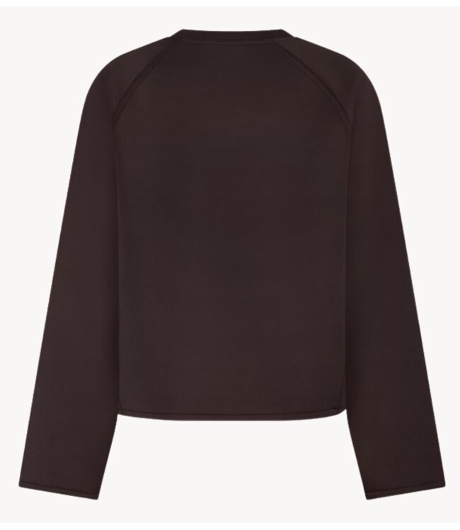 Studio Anneloes Trui Djoeke scuba sweater espresso
