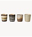 HKLIVING Eierdopjes 70s ceramics: egg cups, granite (set of 4)