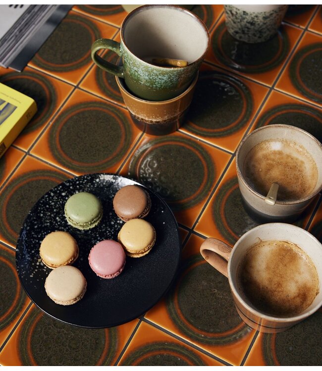 HKLIVING Bord 70s ceramics: dessert plate stars (set of 2)