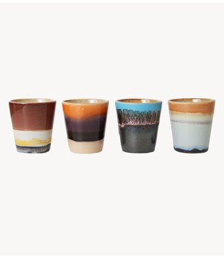 HKLIVING Mok 70s ceramics: ristretto mugs, solar (set of 4)
