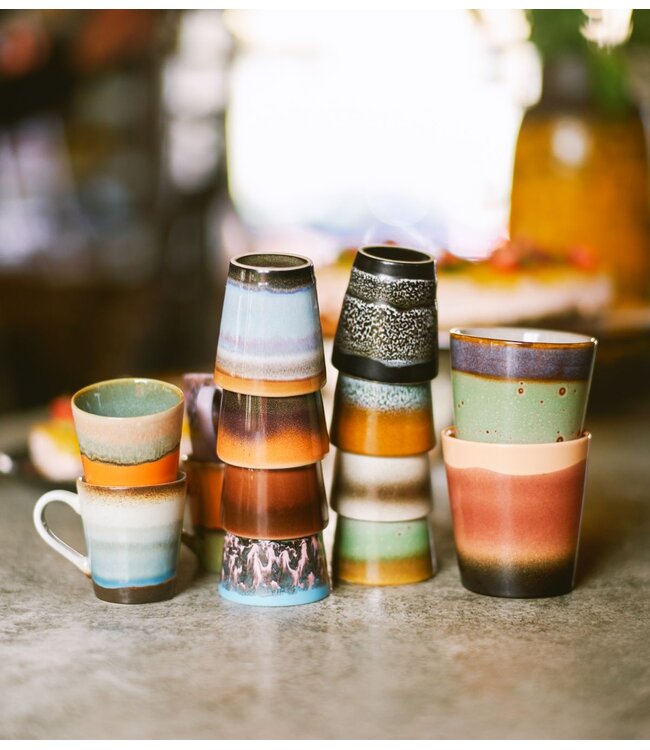 HKLIVING Mok 70s ceramics: ristretto mugs, solar (set of 4)