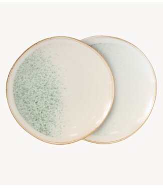 HKLIVING Bord 70s ceramics: side plate mist (set of 2)