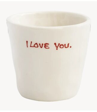 Anna+Nina Mok I Love You Espresso Mug White essential