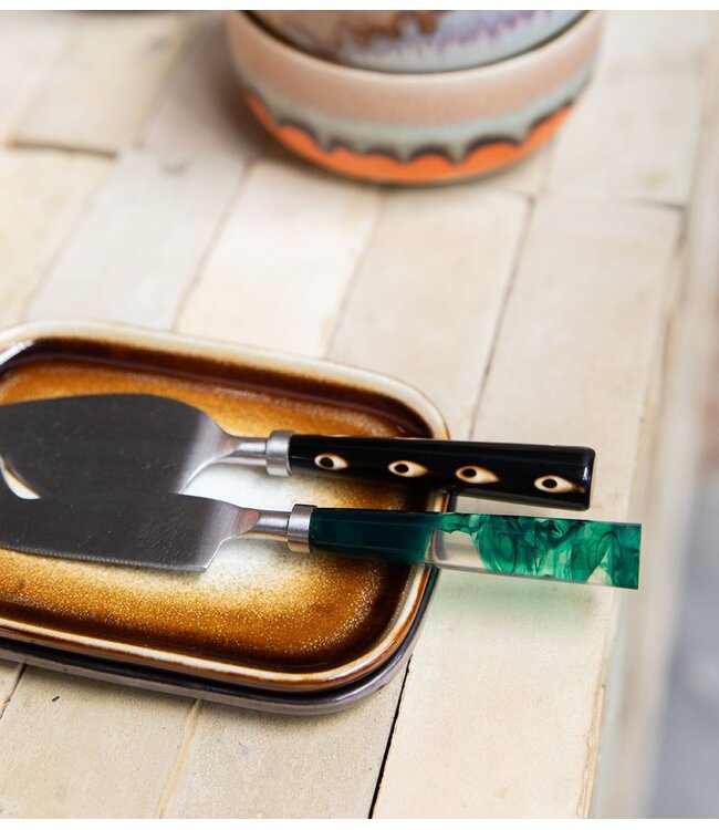 HKLIVING Schaal 70s ceramics: small trays, mojowave (set of 2)