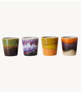 HKLIVING Eierdopjes 70s ceramics: egg cups, island (set of 4)
