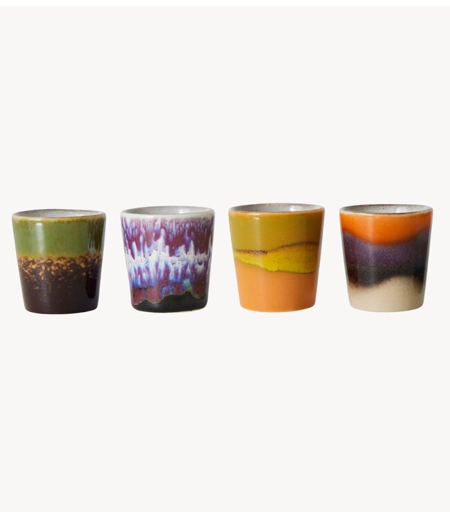 HKLIVING Eierdopjes 70s ceramics: egg cups, island (set of 4)