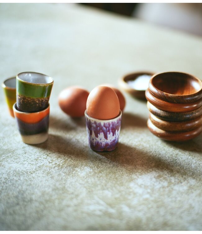 HKLIVING Eierdopjes 70s ceramics: egg cups, island (set of 4)